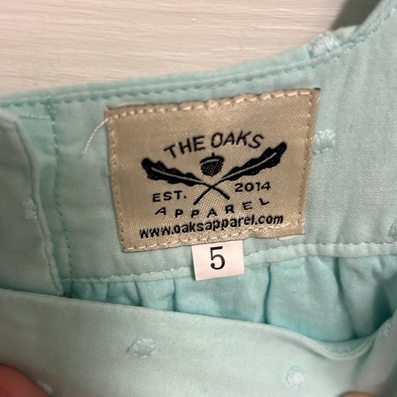 The Oaks Apparel dress. Mint with floral motif. Size 5 - Picture 6 of 6